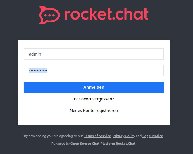Login Rocket.Chat