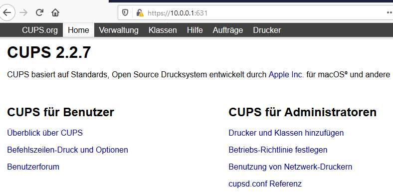 Access CUPS