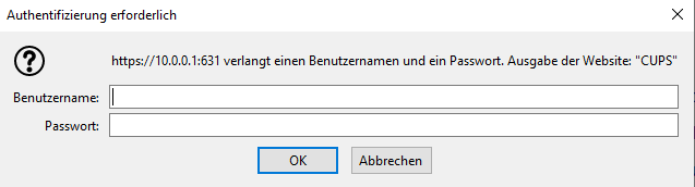 CUPS: Login