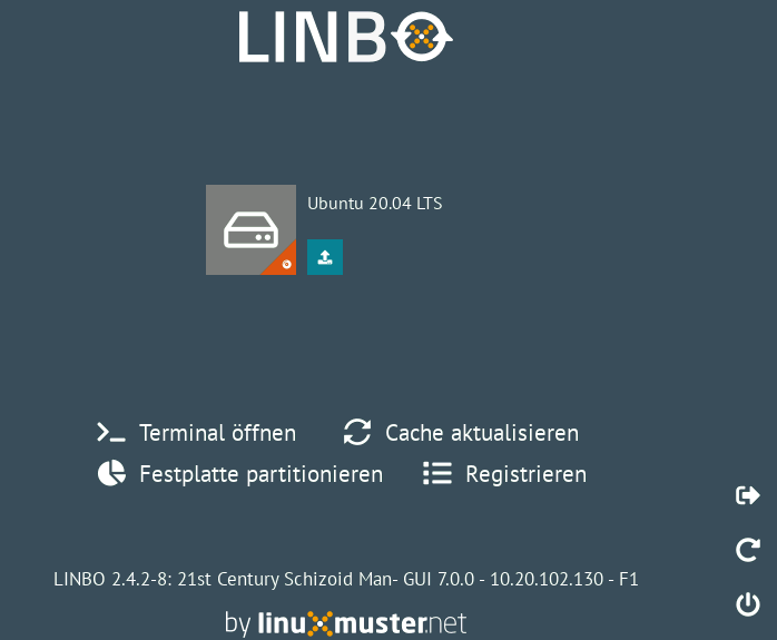 Linbo WebUI settings