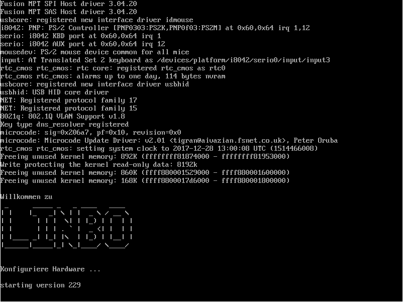 LINBO-Kernelboot ASCII-Art