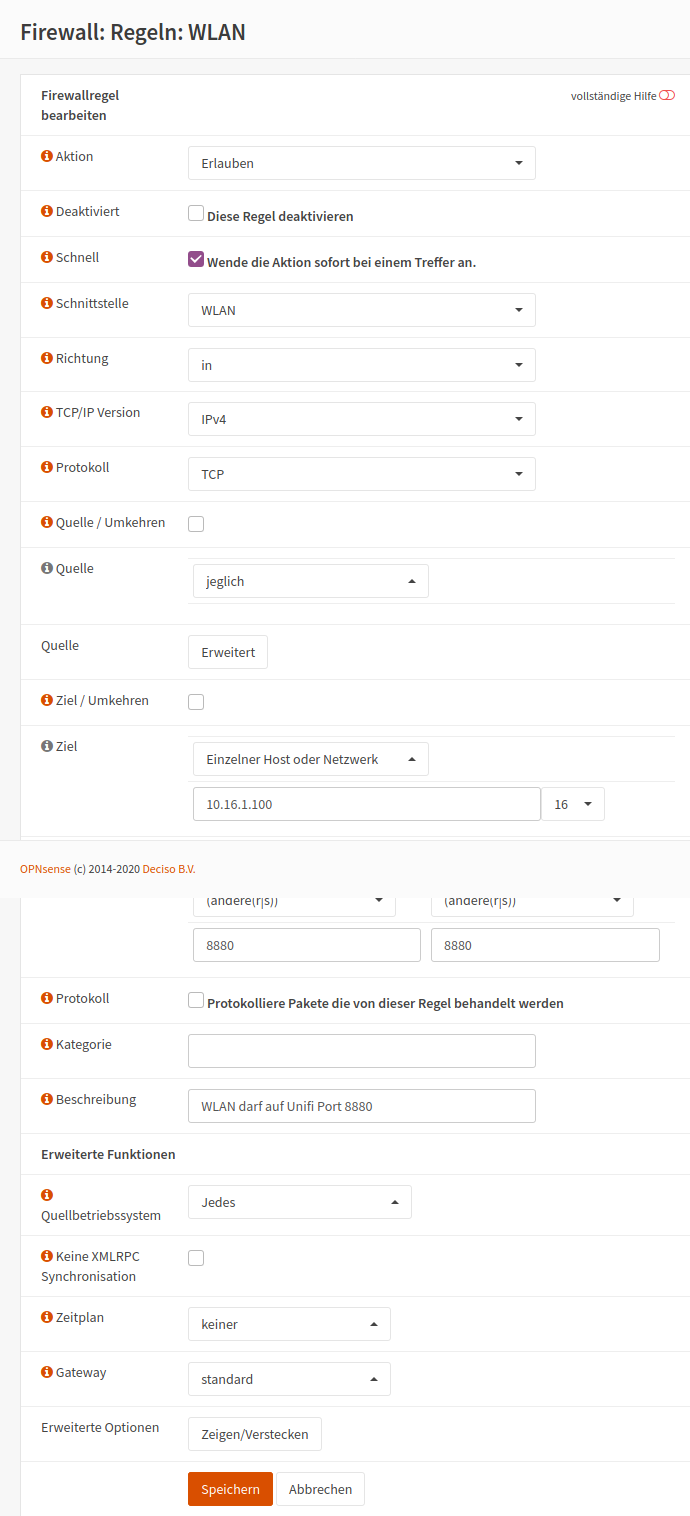 OPNsense®-Regel 8880