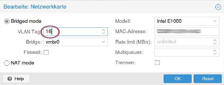 VLAN-Netzwerkkarte